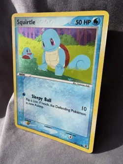 NM Squirtle 82/112 EX Fire Red & Leaf Green Reverse Holo Pokemon Card Rare - Image 3