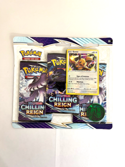 Pokemon Chilling Reign 3 Pack Blister- Eevee Promo Card - Image 1