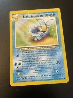 Pokemon Card - Light Vaporeon Neo Destiny 52/105 Uncommon - Image 1