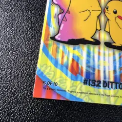 DITTO Pokemon Card TCG Topps Tv Animation Edition #132 5 of 10 Puzzle Card - Image 2