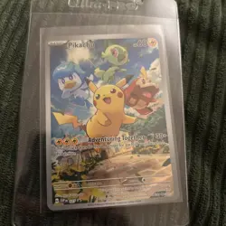 Pokemon Pikachu TCG SVP027 Black Star Promo Holo Card Near Mint Condition - Image 1