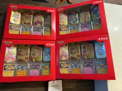 Pokemon 151 4 Mini Tins+4 Promo Cards Bundle SAMS CLUB Exclusive Lot Of 4 - Image 1
