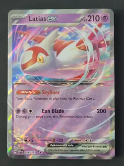 Latias ex 076 NM Double Rare Surging Sparks Pokemon TCG - Image 1