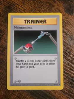 Pokemon Maintenance Base Set 1st Edition Shadowless 83/102 LP - Image 1