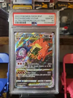 FA CHARIZARD VSTAR PSA 10 2022 POKEMON SWSH BSP #SWSH262 ULTRA PREMIUM - Image 1