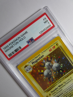 Pokemon 1999 Unlimited Base Set Magneton Holo 9/102 **PSA 7** NM #D - Image 2