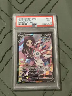 Pokemon Sylveon V TG14/TG30 Swsh09: Brilliant Stars Trainer Gallery Holo PSA 9 - Image 1