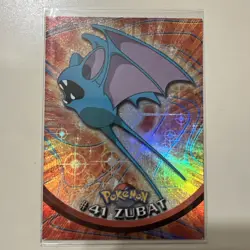 Zubat 41 Pokemon Topps Series 1 TV Animation Edition Pink Logo Non-Holo - Image 3