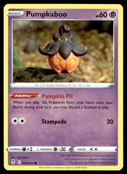 Pumpkaboo SWSH07: Evolving Skies 076/203 MP Pokemon TCG | Buy 10 Get 10 Free - Image 1