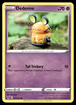 Dedenne SWSH04: Vivid Voltage 077/185 MP Pokemon TCG | Buy 10 Get 10 Free - Image 1
