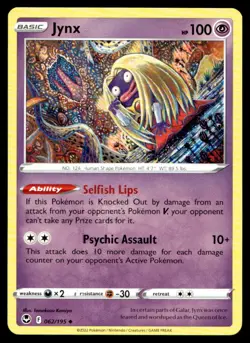 Jynx SWSH12: Silver Tempest 062/195 MP Pokemon TCG | Buy 10 Get 10 Free - Image 1