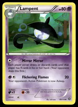 Lampent XY - Steam Siege 49/114 MP Pokemon TCG | Buy 10 Get 10 Free - Image 1
