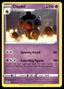 Claydol SWSH09: Brilliant Stars 059/172 MP Pokemon TCG | Buy 10 Get 10 Free - Image 1