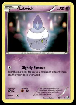 Litwick XY - Steam Siege 48/114 MP Pokemon TCG | Buy 10 Get 10 Free - Image 1