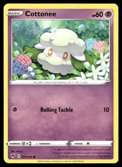 Cottonee SWSH04: Vivid Voltage 075/185 MP Pokemon TCG | Buy 10 Get 10 Free - Image 1