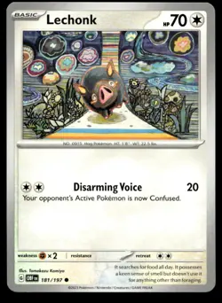 Lechonk - 181/197 SV03: Obsidian Flames NM Pokemon TCG | Buy 10 Get 10 Free - Image 1
