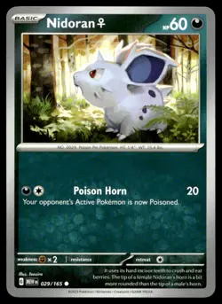 Nidoran F 029/165 SV: Scarlet & Violet 151 NM Pokemon TCG | Buy 10 Get 10 Free - Image 1