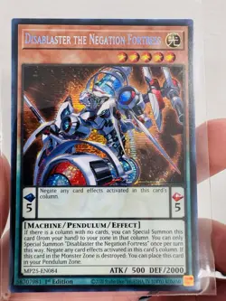 Yugioh Disablaster the Negation Fortress MP25-EN084 Prismatic Secret Rare NM - Image 1