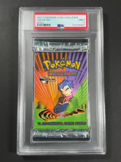 PSA 9 Koga Gym Challenge Unlimited Booster Pack Pokemon Card MINT - Image 1