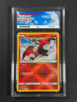 ACE 9 Radiant Charizard 020/159 HOLO Pokemon Card SWSH Crown Zenith GEM MINT - Image 1