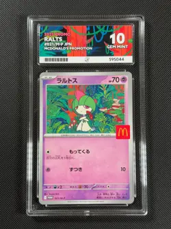ACE 10 Ralts 021/M-P PROMO Japanese Pokemon Card Mcdonald's Promo GEM MINT - Image 1