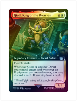 1x Giott, King of the Dwarves, Extended Art Foil, Magic MTG NM - Image 1