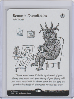 Demonic Consultation, NON-FOIL - Secret Lair Encyclopedia of Magic A-Z MTG NM - Image 1
