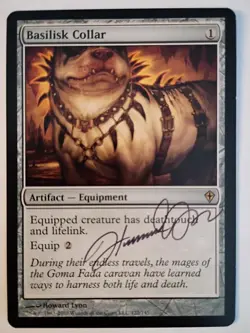 Magic The Gathering - 1x Signed Basilisk Collar (mtg) Worldwake - Image 1