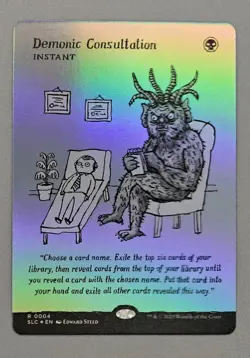 MTG Secret Lair Encyclopedia of Magic 0004 Demonic Consultation Foil - Image 1