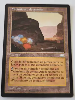 MTG Gemstone Mine Spanish Weatherlight Land Uncommon Magic The Gathering - Image 1