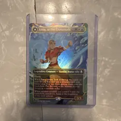 MTG Avatar The Last Airbender Aang at the Crossroads 0304 Borderless Foil NM - Image 1