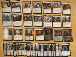 Magic The Gathering Lot Of 43 Battle For Baldur’s Gate WHITE Cards - Image 1