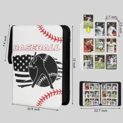 Baseball Card Binder with Sleeves, 900 Pockets Trading Card Binder,9 Pocket C... - Image 2