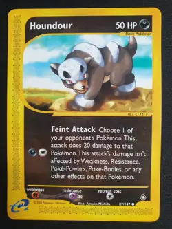 Houndour 87/147 - Aquapolis Set - Pokemon Ereader Card - Near Mint Condition - Image 1