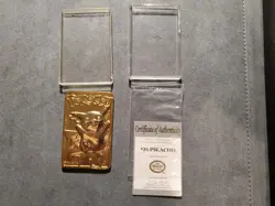 Pikachu Pokemon 23K Gold Plated Trading Card Burger King 1999 w/ Authentication - Image 3