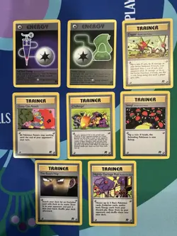 Lot Of 8 Vintage Team Rocket Pokemon Cards Trainer & Energy WOTC - Image 1