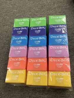 Ultra Pro Set Of 18 COLOR PACK DECK BOXES Magic Pokemon YuGiOh Card Storage Box - Image 3