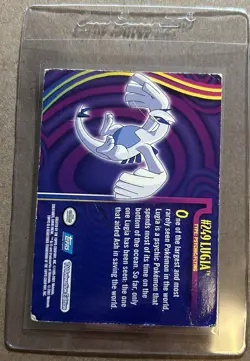 LUGIA #249 - 2001 TOPPS POKEMON JOHTO SERIES 1 - REGULAR FINISH BASE CARD - - Image 2