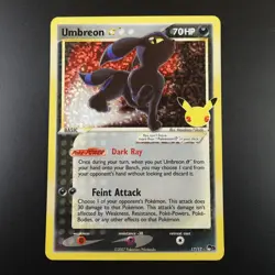 Umbreon Gold Star 17/17 Pokemon Celebrations Holo Card - Image 1