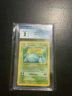 Venusaur Base Set 2 Holo 18/130 CGC 3 Very Good WOTC Vintage 2000 Pokemon Card - Image 1