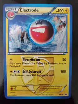 Electrode BW76 Holo Team Plasma Pokemon TCG Card Black White Black Star Promo NM - Image 1