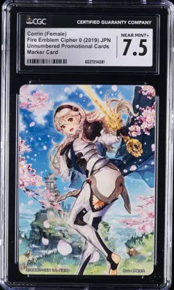 2019 FIRE EMBLEM CIPHER 0 JPN PROMO CARDS, MARKER CARD CORRIN (FEMALE) CGC 7.5 - Image 1