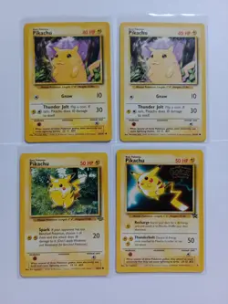 Pokemon Card Pikachu Bundle Base Set Jungle BlackStar Promo 4th Print Collection - Image 1