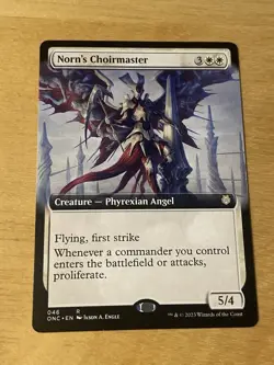MTG Norn's Choirmaster Extended Art - Phyrexia: All Will Be One Commander #046 - Image 1