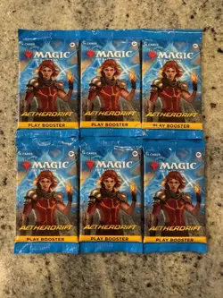Magic: The Gathering - Lot of 6 Aetherdrift Play Booster Pack - NEW - Image 1