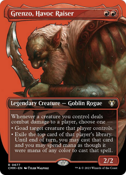 Grenzo, Havoc Raiser (Borderless Profile) [Commander Masters] Foil Near Mint - Image 1