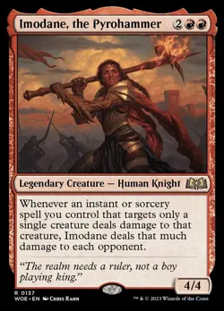 x1 Imodane, the Pyrohammer R MTG Wilds of Eldraine M/NM, English - Image 1