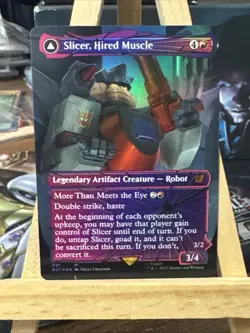 MTG *Slicer, Hired Muscle Shattered Glass Foil X1*(NM) Magic UB: Transformers - Image 1