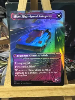 MTG *Slicer, Hired Muscle Shattered Glass Foil X1*(NM) Magic UB: Transformers - Image 2