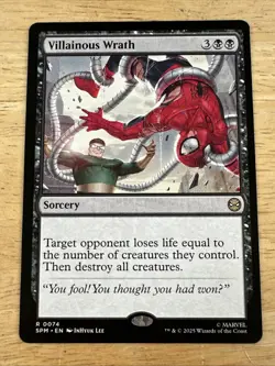 VILLAINOUS WRATH x1 mtg NM-M Marvel's Spider-Man 1 Rare - Image 1